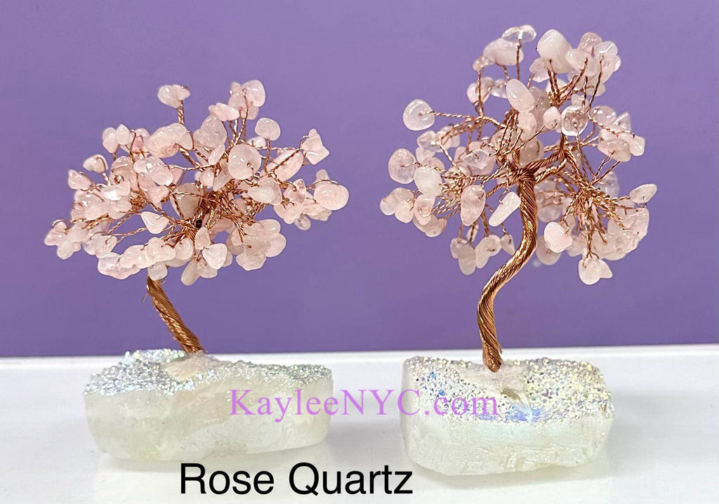 Bonsai Tree with Angel Aura Base Crystal Healing