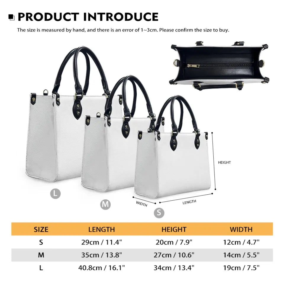 Personalized With PU Leather Handbag with Long Straps - Gift Idea For Witch/Halloween - Custom Witch's Name