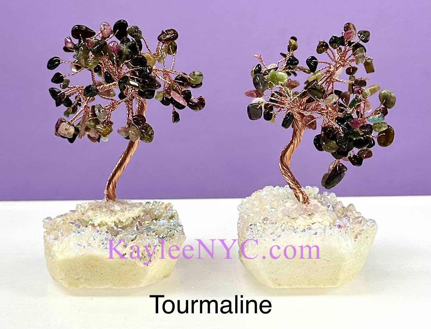 Bonsai Tree with Angel Aura Base Crystal Healing