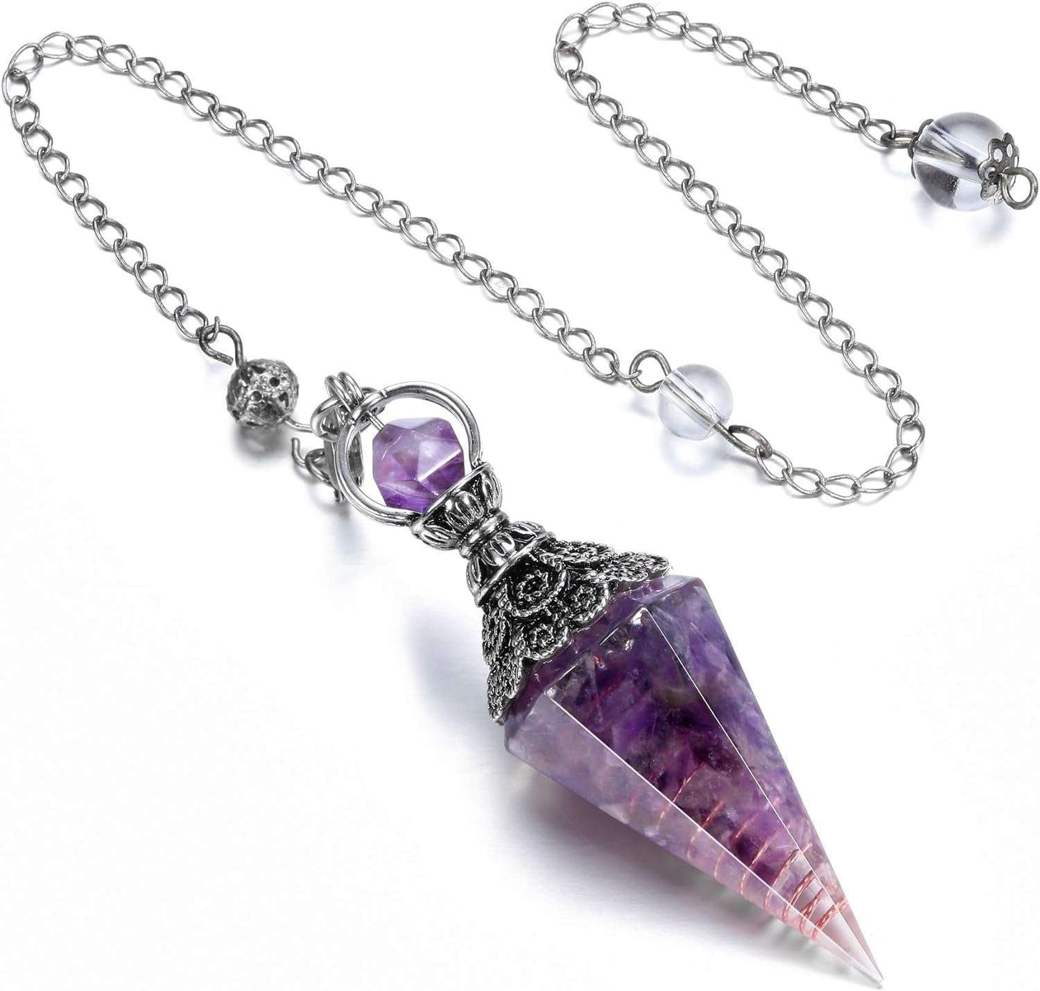 Sier Colorful Crystal Pendulum Stone Gravel Pendants