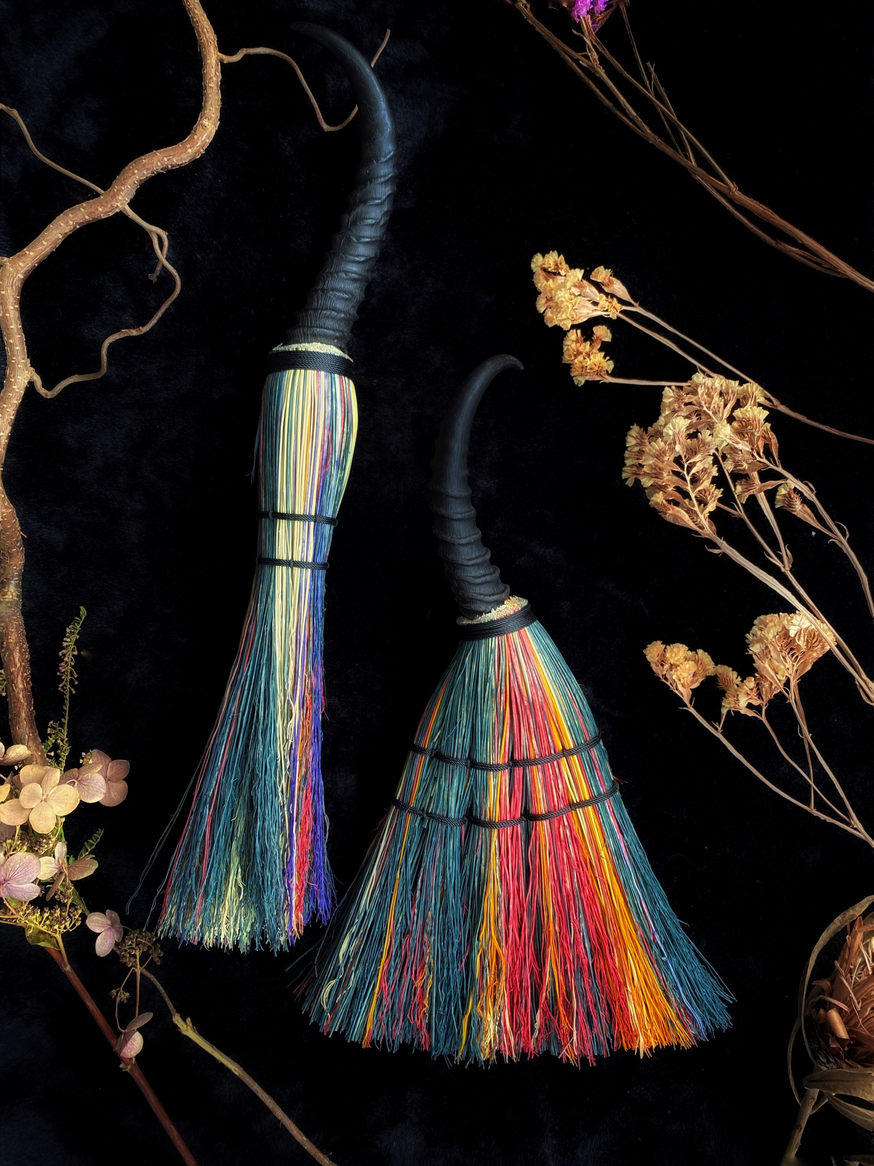 Troll’s Altar Broom - w/ Talisman Springbok Horn Handle